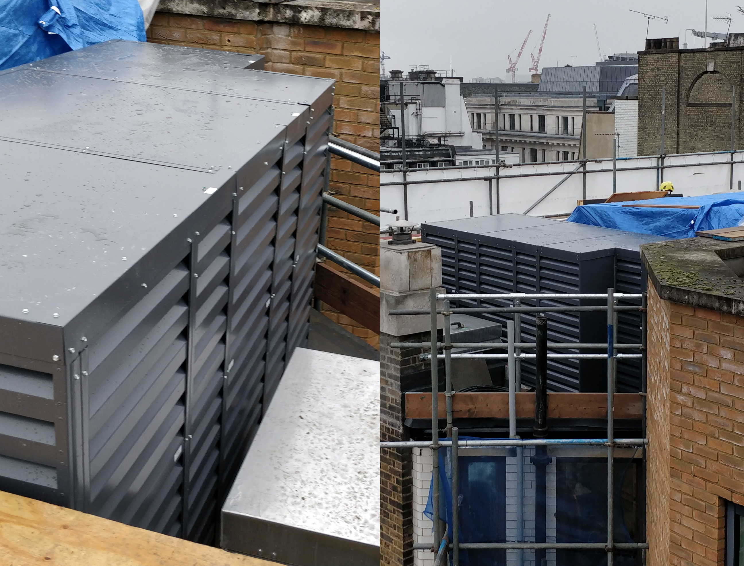 Polyester powder-coated enclosure